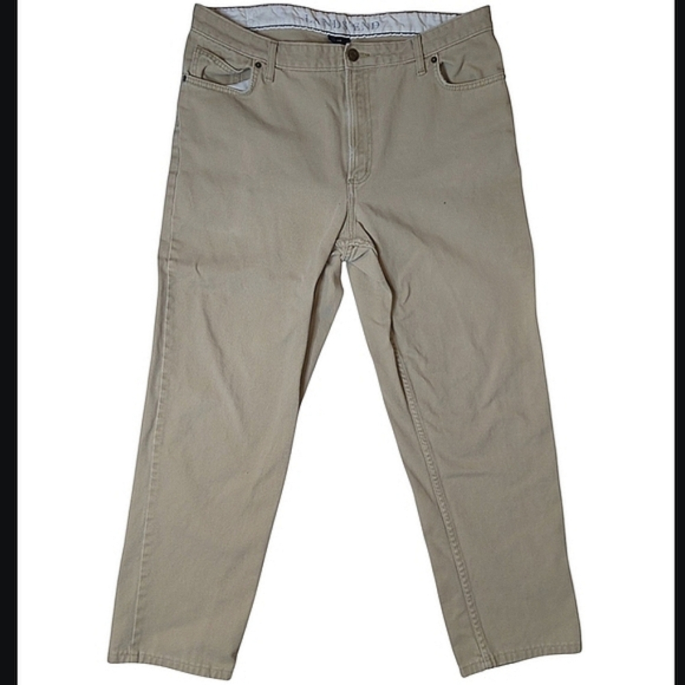 Lands' End Beige Courderoy Traditional Fit Pants - Me S Size 38